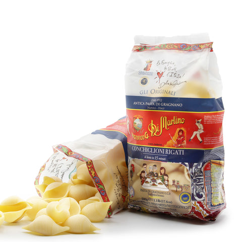 Conchiglioni Rigati 500g Nudel-Packung in D&G-Design