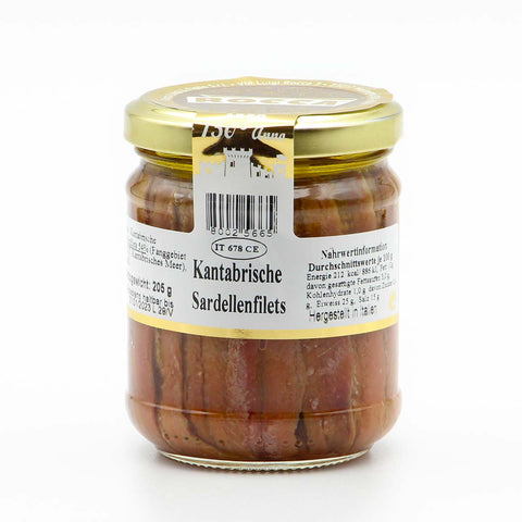 Rocca kantabrische Sardellenfilets in 205g Glas