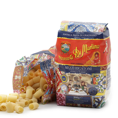 Mezzi Rigatoni 500g Nudel-Packung in D&G-Design