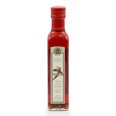 Natives Olivenöl extra mit Peperoncino-Aroma. scharf, 250ml Flasche